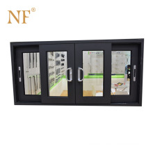 black aluminum sliding window